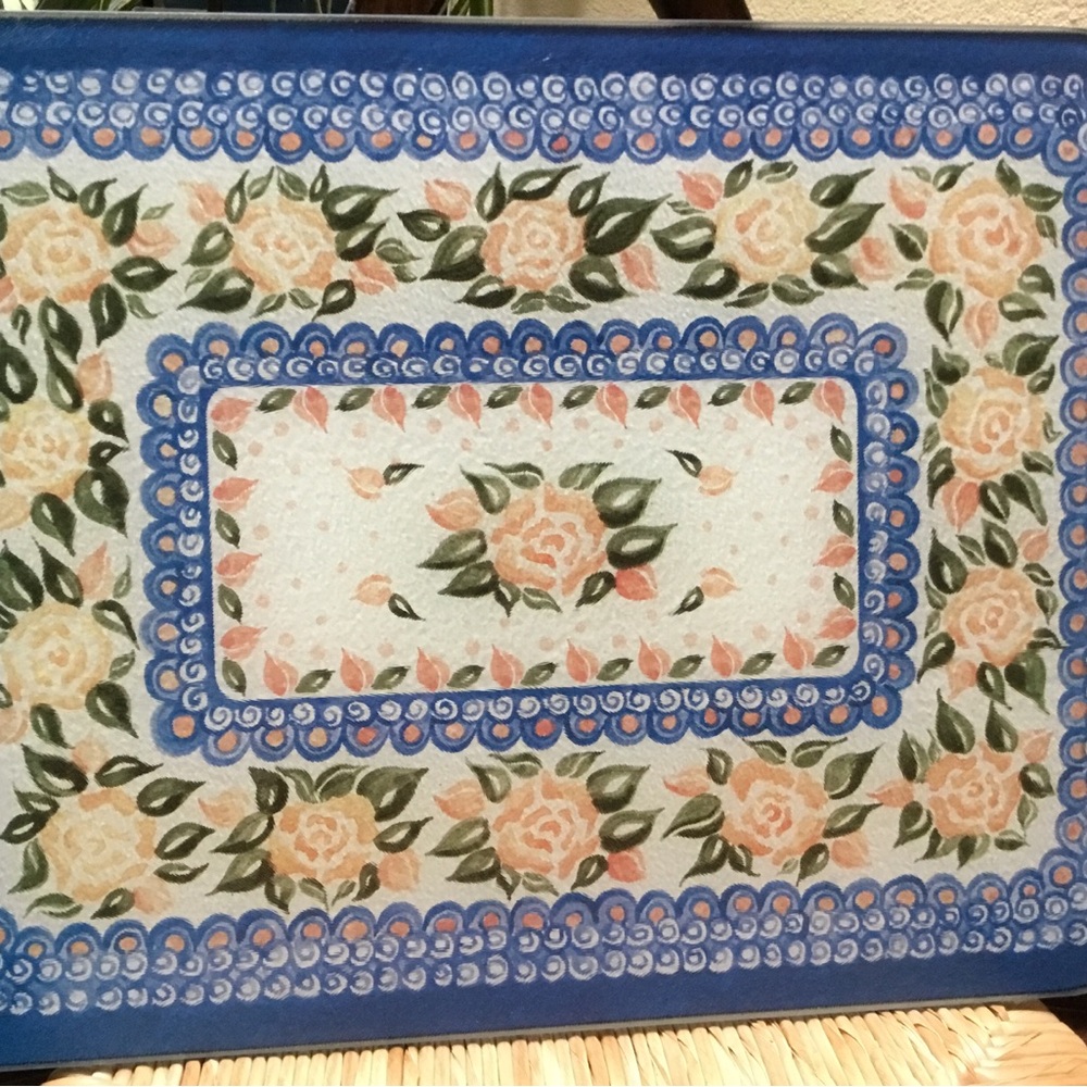 New Floral Patterned Tempered Glass Cutting Board 15.5” x 11.5”